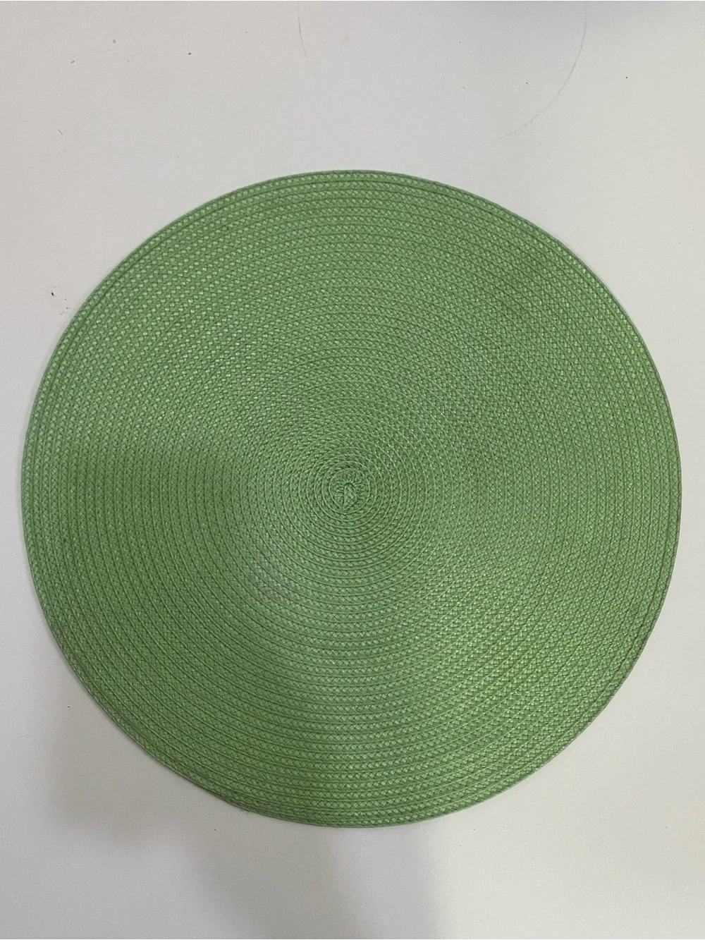 Round Green Braided Placemats - Set of 6
